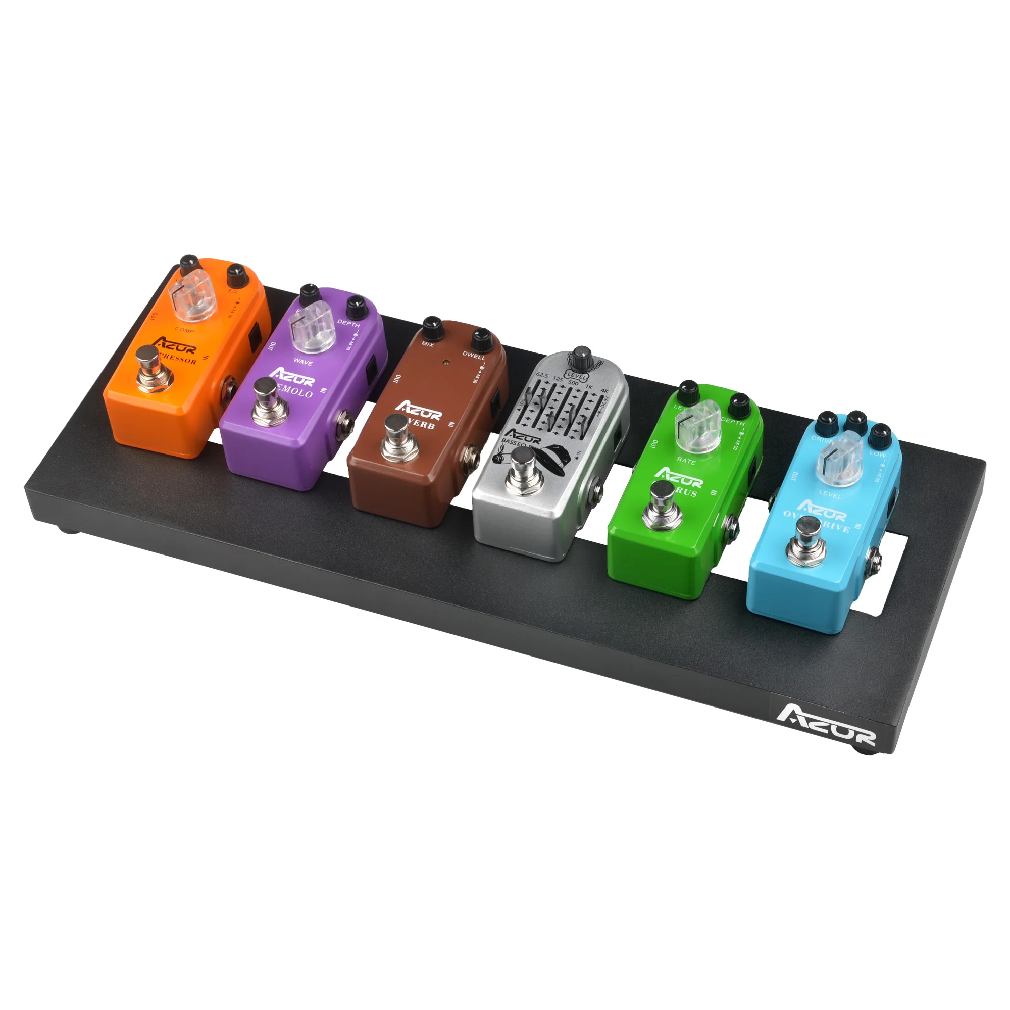 AZOR Mini Guitar Effect Pedal Board Aluminum Alloy With Carry Bag Guitar Pedalboard 38CM Mini Pedalbaords