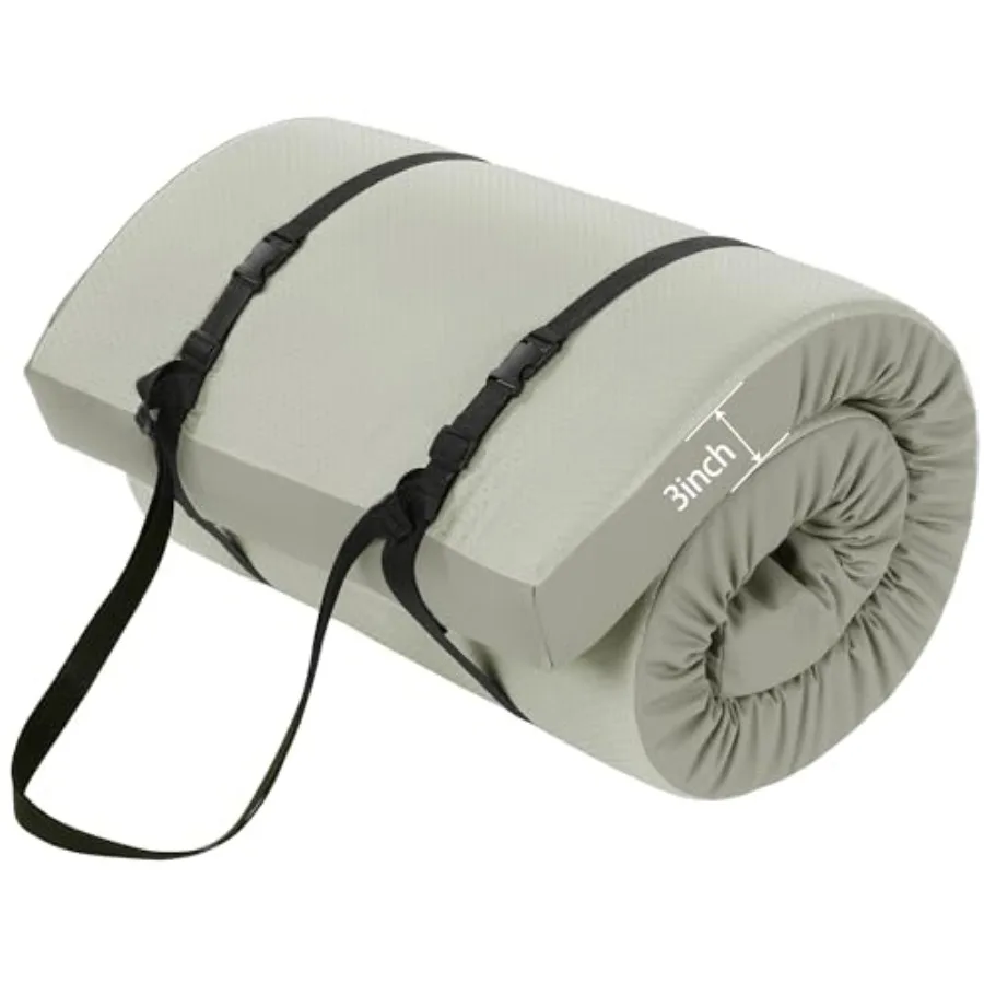 

3 Inch Thick Yoga Mat with Carrying Handles for Men Women PU Leather Anti-Tear Fitness Foam Exercise Mat in Black Extra Thick f