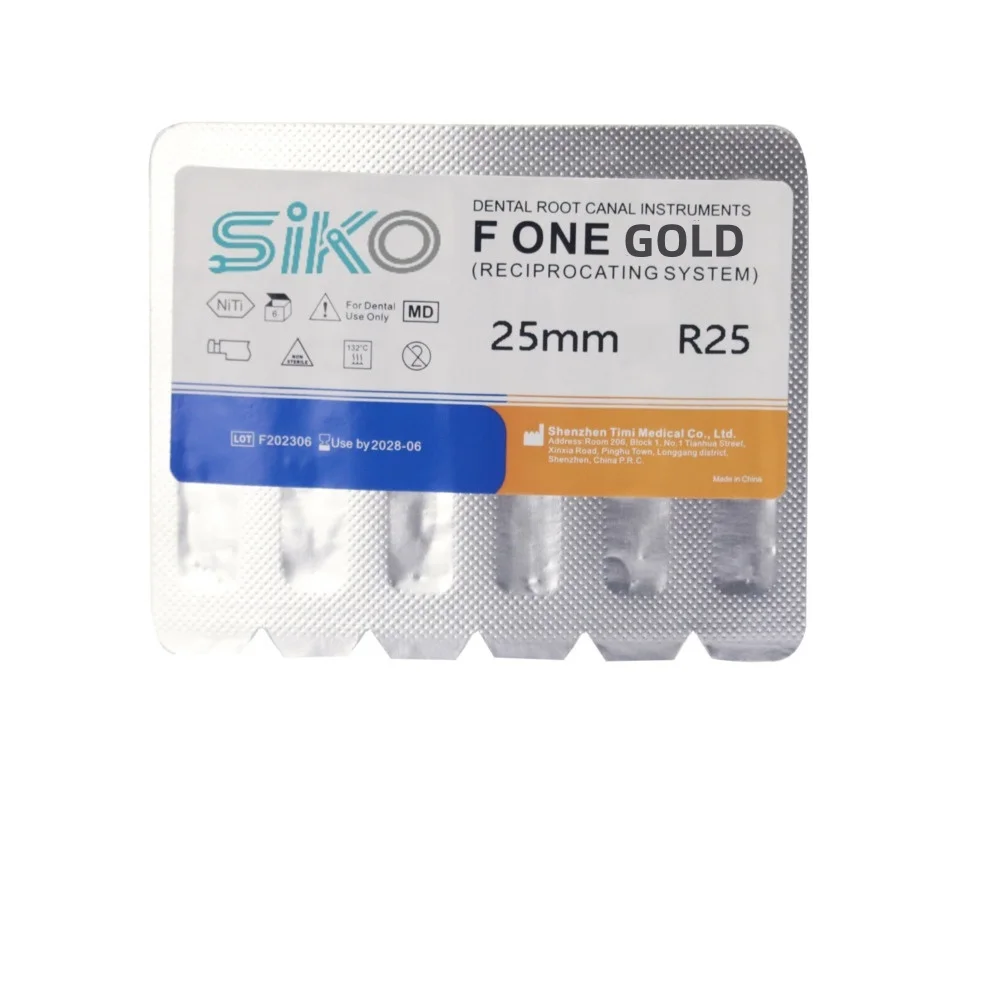 5packs Dental Reciprocal Gold File R25 R40 R50 Reciprocation Endo NITI File Heat Dental One File Dentistry Endodontic Instrument