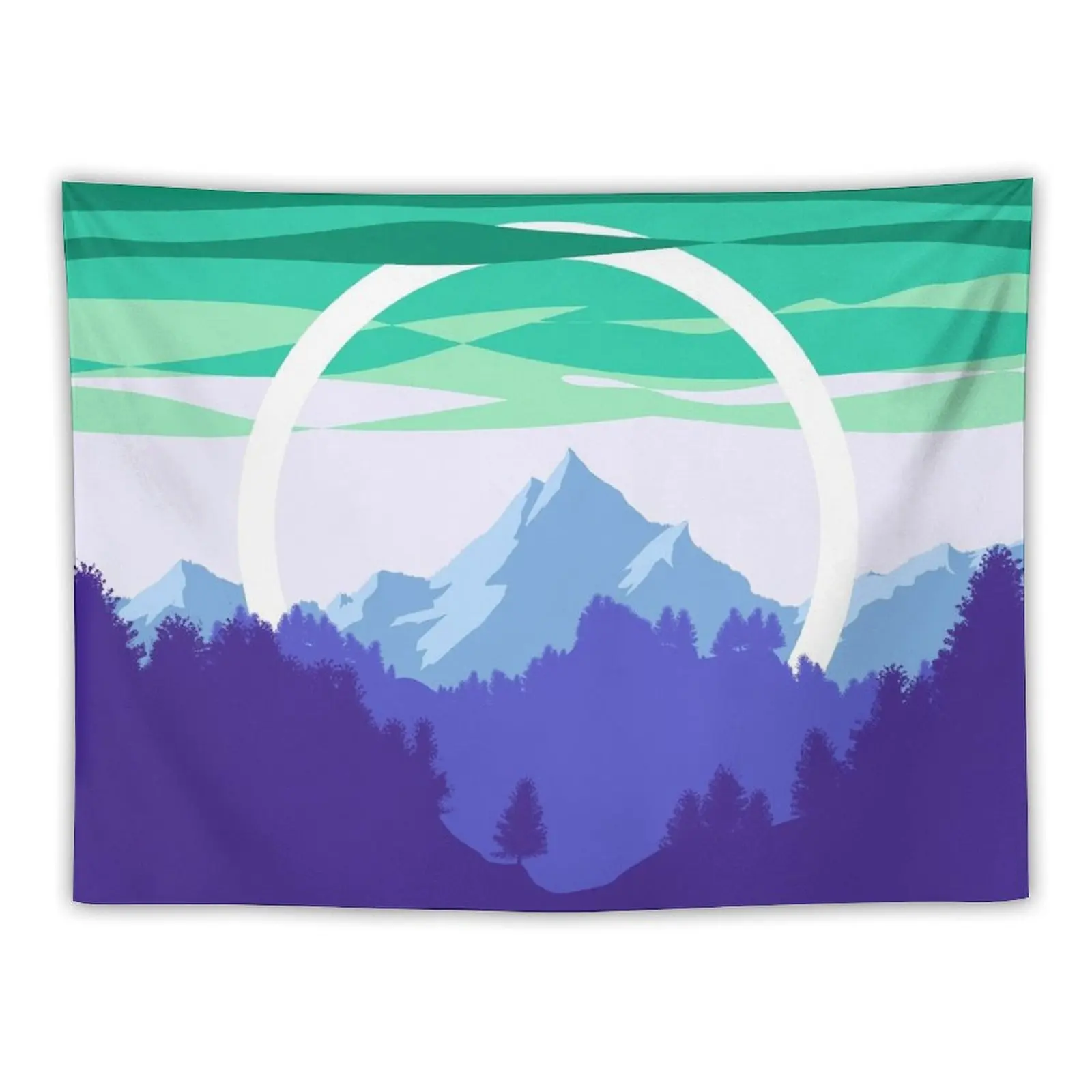 Pride Mountain (Subtle Gay Pride Flag Design) Tapestry Carpet On The Wall Decoration Aesthetic Wall Hangings Decoration Tapestry