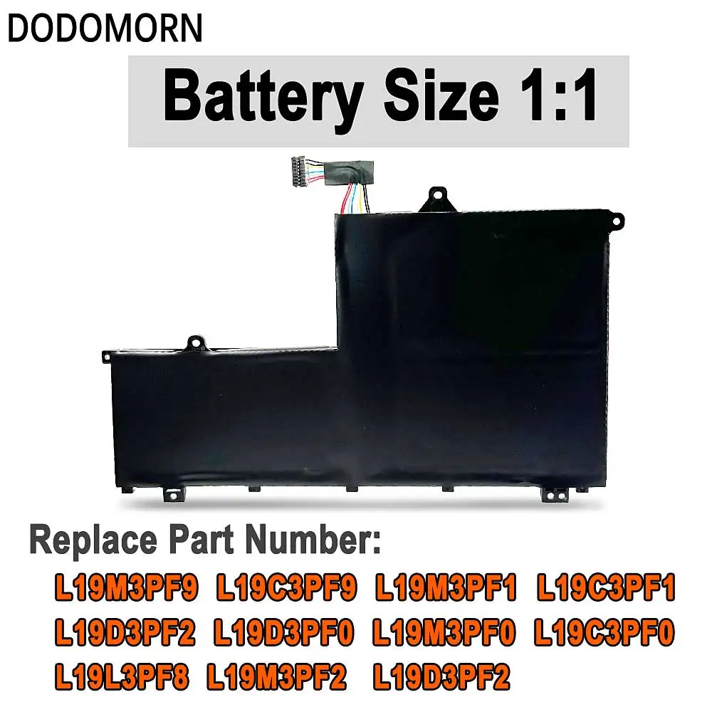 DODOMORN New L19M3PF1 Battery For Lenovo ThinkBook 14 14-IIL 14-IML ThinkBook 15 15-IML 15-IIL  Fast delivery