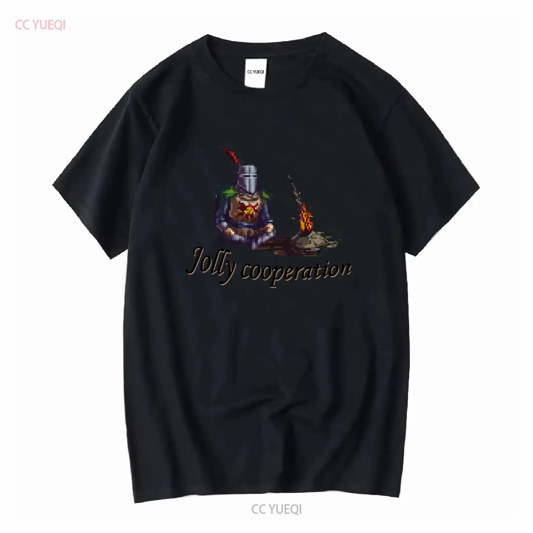 Jolly cooperación Solaire of Astora camiseta Dark Souls Soulsborne manga larga o corta vintage gráfico lavado estirado