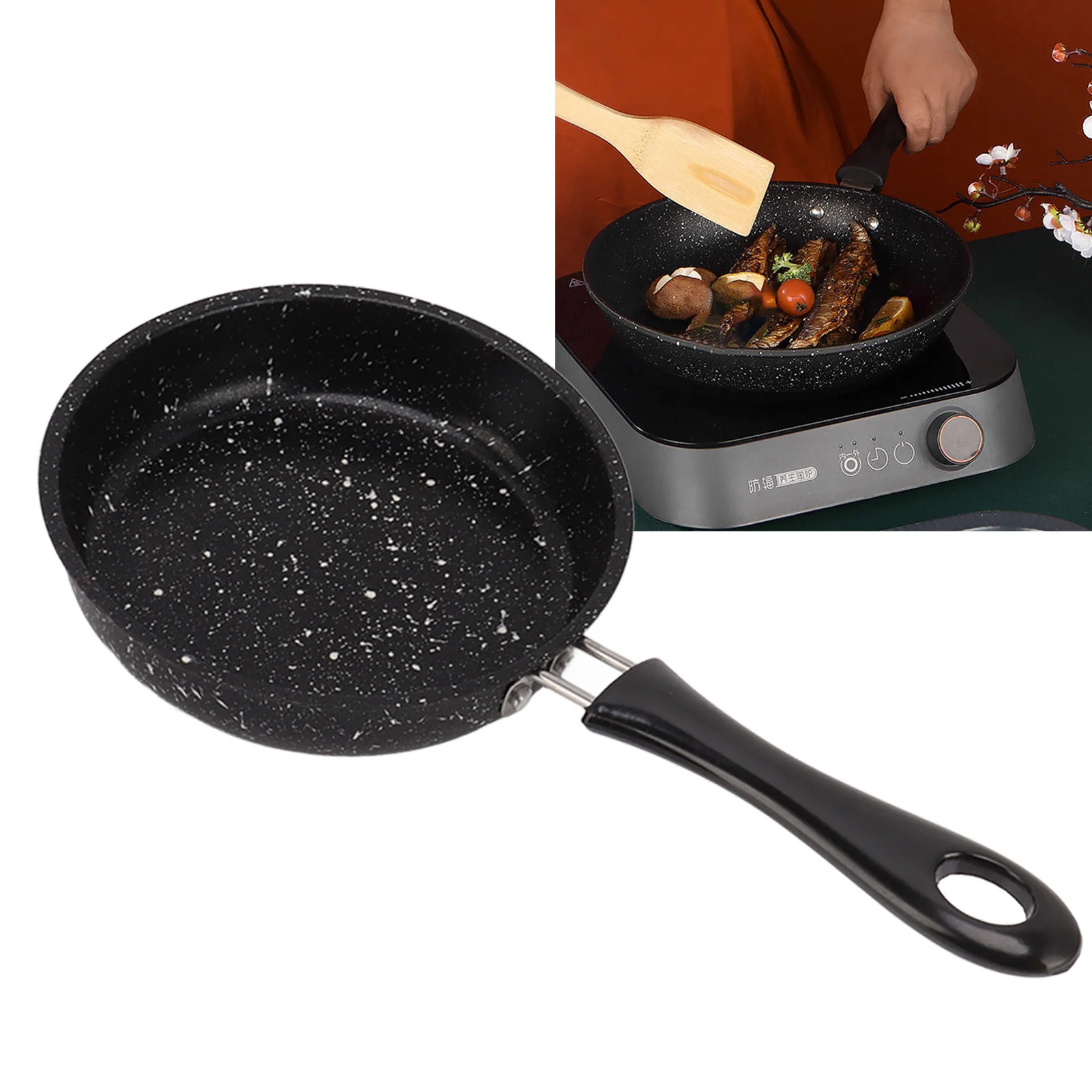Frying Pan Frying Pan Stainless Steel Ergonomic Handle Fast Even Conduction Antistick Cooking Skillet for Bacon Steak Onion