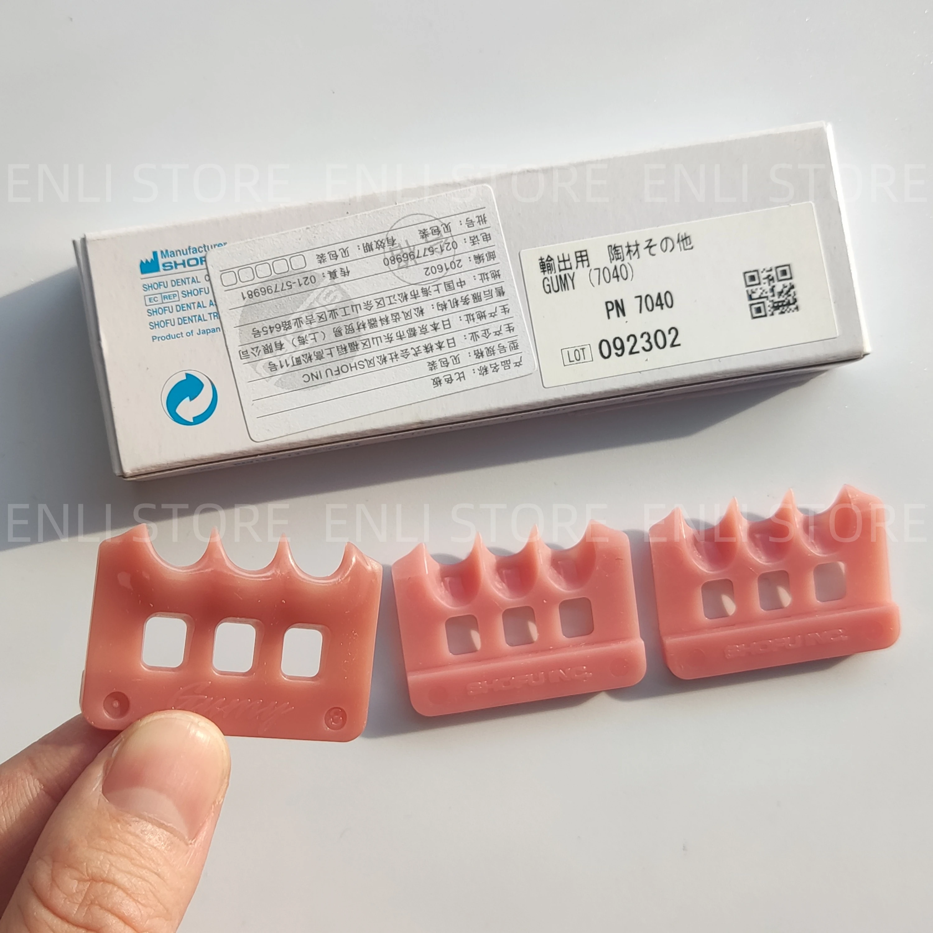 SHOFU Gumy Gingival Color Plate Indicador Tri-Color Set PN7040 SHOFU Halo Gingiva Indikator Gum Color Guide Guancia de sombra genciva