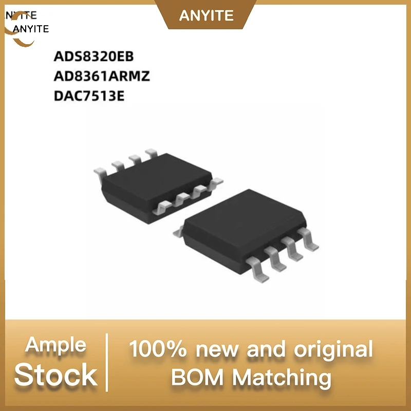 5Pcs/Lot New ADS8320EB  ADS8320E   ADS8320 8320   AD8361ARM  AD8361ARMZ  AD8361 8361 J3A   DAC7513E  DAC7513   7513  MSOP-8