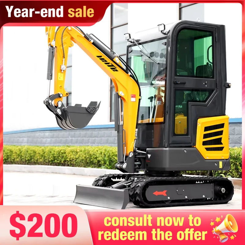 Mini Excavator 1.8 Ton New Crawler Digger Chinese Small Excavators 1 Ton 2 Ton  Customization