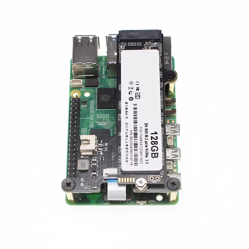 Raspberry PI 5 X1001 M2 SSD Expansion Board PCIE to M.2 NVME SSD 2280 Adapter Board