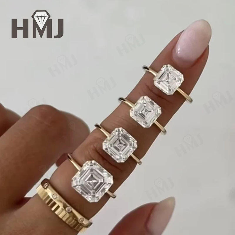 Anpassbarer Verlobungs-Solitärring aus 14-karätigem 18-karätigem Gold, 1 Karat, 5 Karat ovaler VVS1-Verlobungsring mit Moissanit-/Laborgewachsenem Diamant – Detail 14