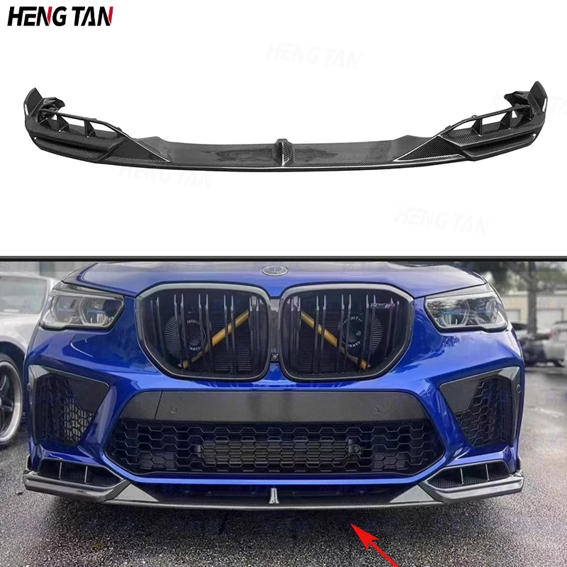 

Carbon Fiber Car Front Bumper Splitter Front Lip Chin Spoiler Diffuser For BMW F95 X5M 2019+ Parts Upgrade Body kit