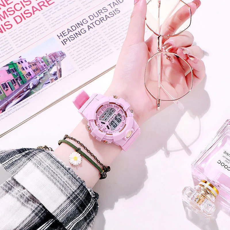 Fashion Sports Watches for Boys and Girls Luminous Alarm Clock Stopwatch Children's Electronic Watch Teenage Multifunction Watch