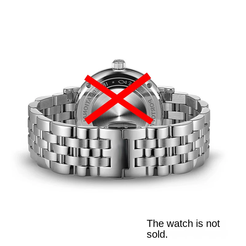  حزام ساعة ذو نهاية منحنية لـ IWC قابل للتعديل ميلان شبكة سوار من الفولاذ المقاوم للصدأ لبورتوفينو/مارك/البرتغالي 19 مللي متر 20 مللي متر 21 مللي متر 22 مللي متر #4