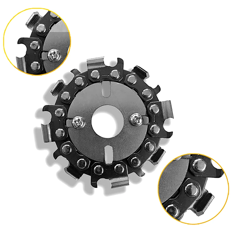 Round Angle Grinder Disc 8 Teeth Fine Cut Chain Wood Carving Discs Woodworking Chain Grinder Chain Saws Disc Chain Plate Tool