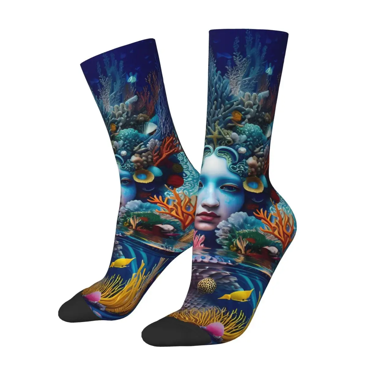 Mermaid Sock Printed Man Polyester