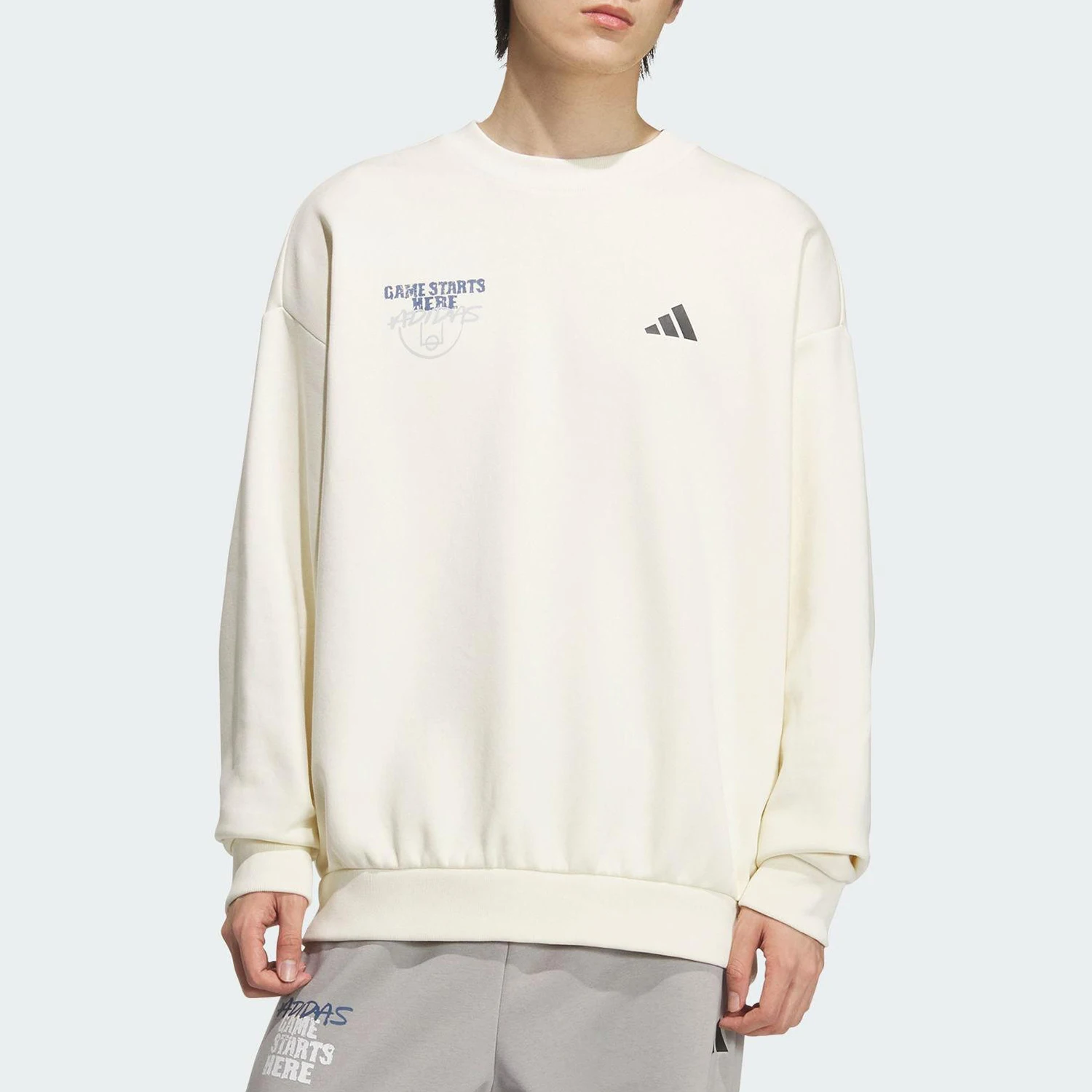 

Оригинальная осенняя мужская спортивная баскетбольная толстовка Adidas с круглым вырезом KC2786