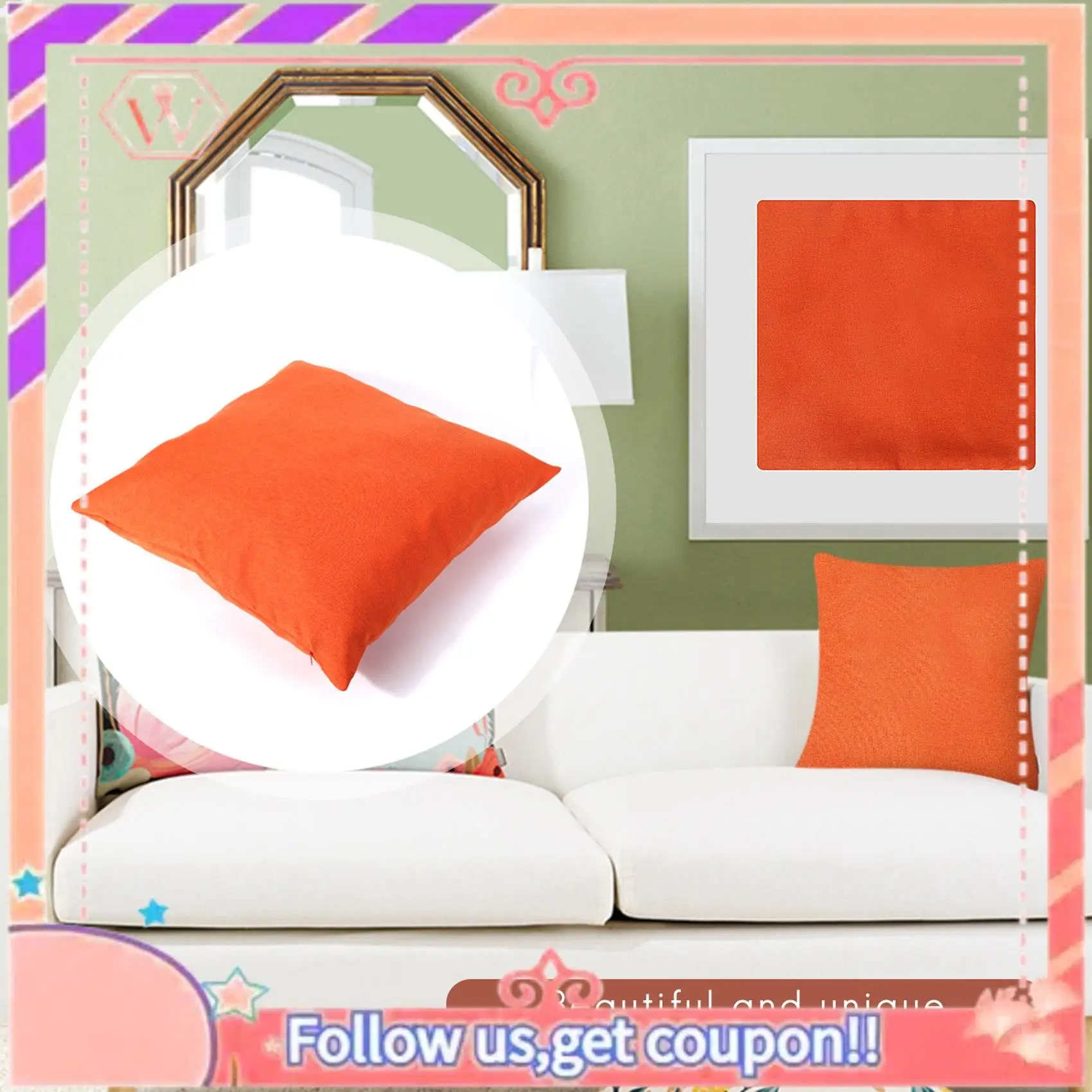 2Pcs Outdoor Waterproof Throw Pillow Covers Water Resistant Garden Chair Cushion Case For Couch Decoration 18X18 Inches Highly R