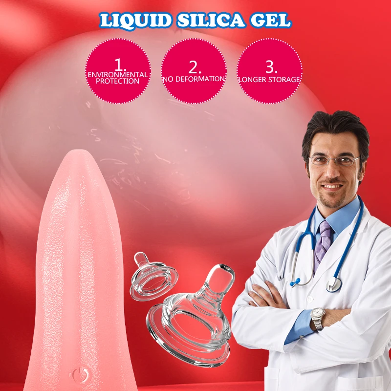 HESEKS Clitoral Tongue Licking Vibrator Soft Silicone Portable G Spot Clitoris Stimulator Sex Toys For Women Couples 18+