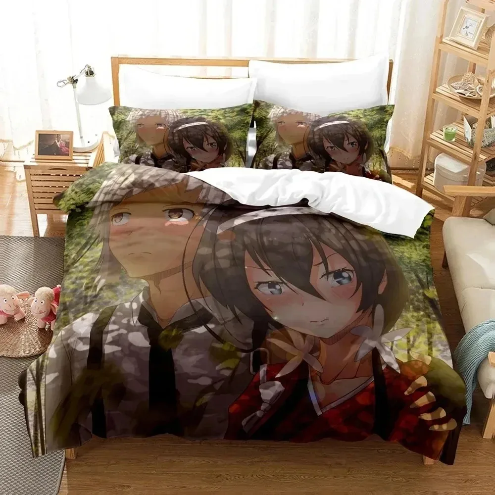 Anime Bungo Stray Dogs Bedding Set 3D Printed Suitable for Bedroom Duvet Cover Set With Pillowcases Kids Home Textile
