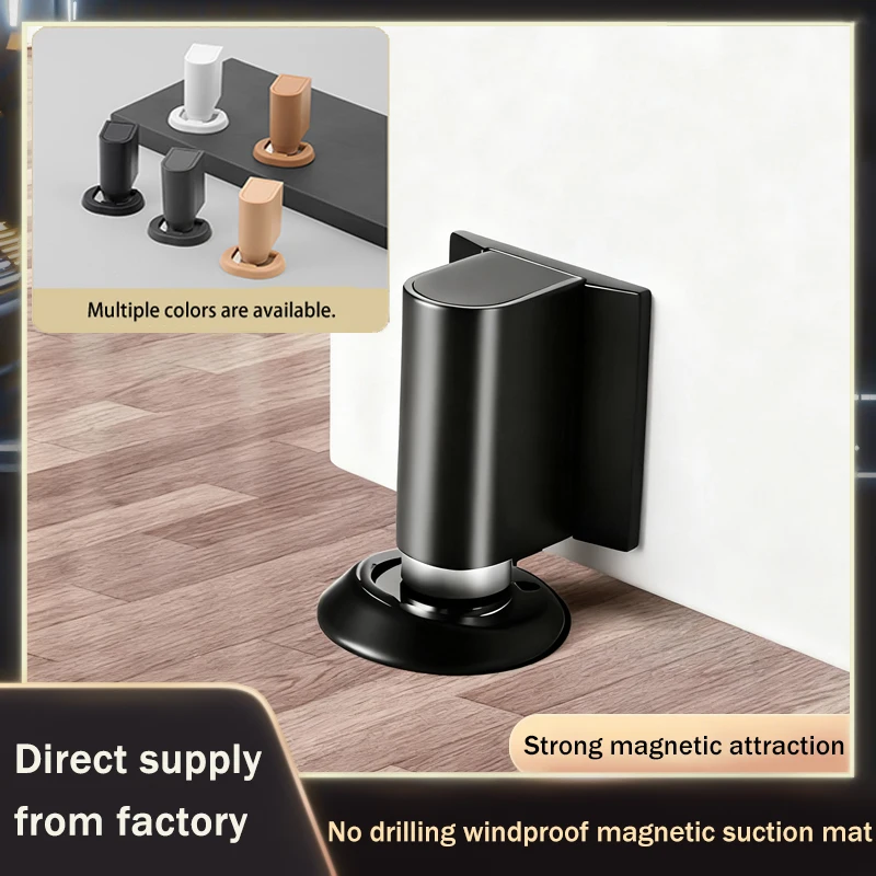 

Новое обновление, магнитный дверной стопор без дрели, клейкая основа, амортизация, ветрозащитный для домашнего офиса, внутренние двери, универсальный