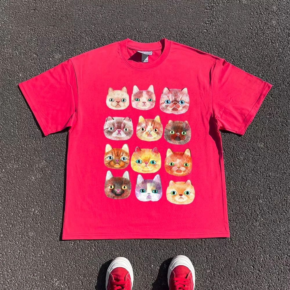 Breathable Shoulder Version Short Sleeve T-Shirt Couple Cute  Splicing School Style Casual Fashion Sun Protection Shirt