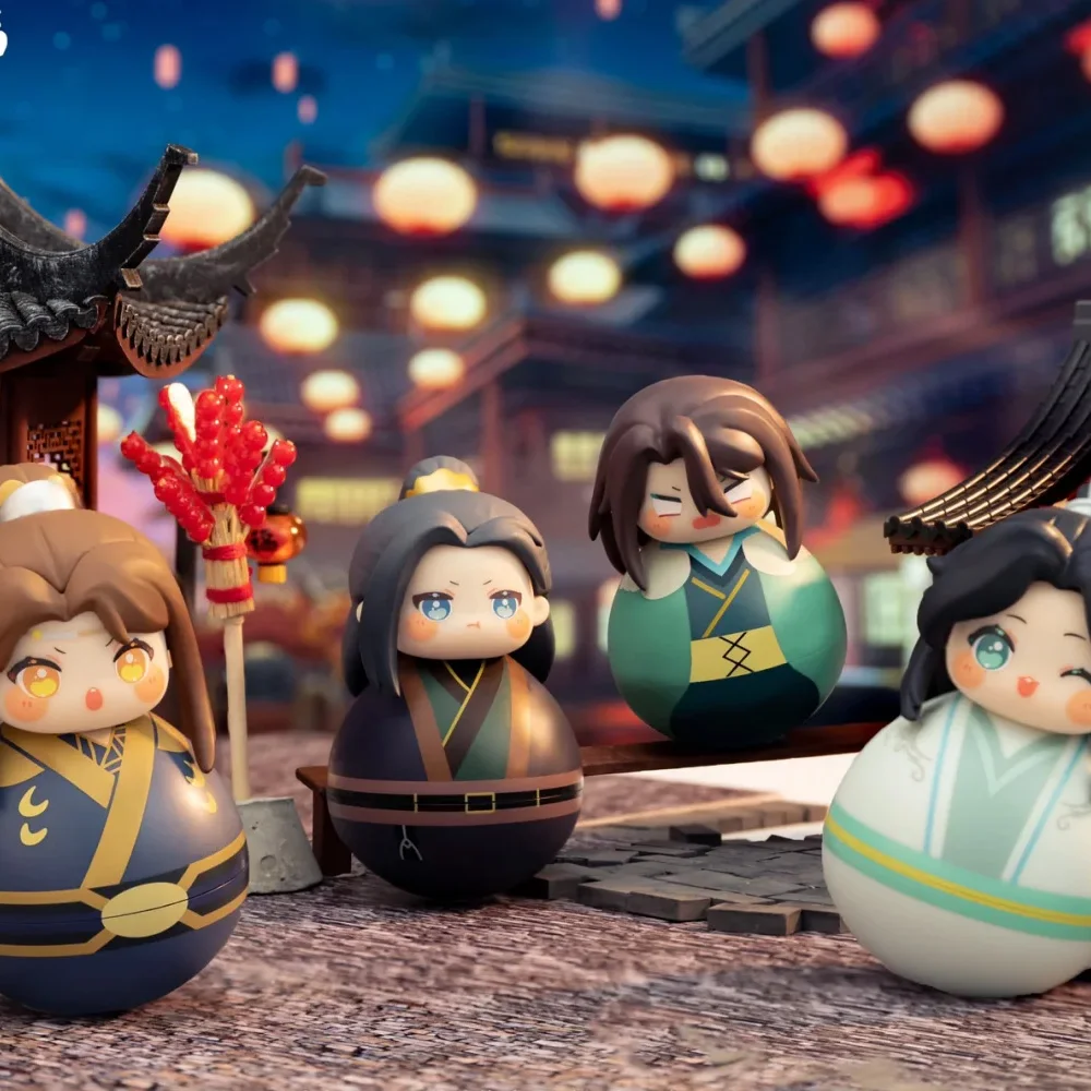 Heaven Official Blessing Tumbler Blind Box Xie Lian Hua Cheng Mystery Box Cute Action Figure Anime Figurine Doll Toy Decor Gifts