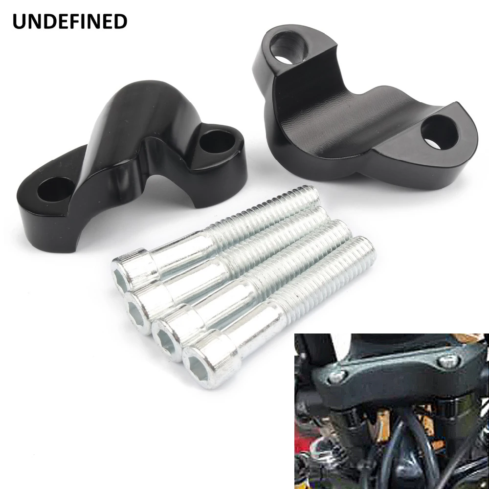 1\'\' 25MM Handlebar Riser Spacer Kit 1/2\'\' Heighten Block Extension For Harley Sportster XL1200X XL1200XS 48 Forty-Eight 10-2022