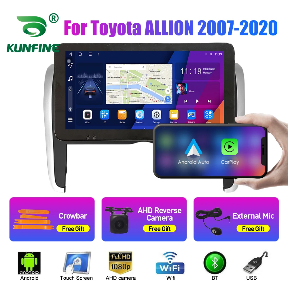 

10,33-дюймовый автомобильный радиоприемник для Toyota ALLION 2007-2020 2Din Android, восьмиядерный автомобильный стерео DVD, GPS-навигационный плеер, QLED-экран Carplay