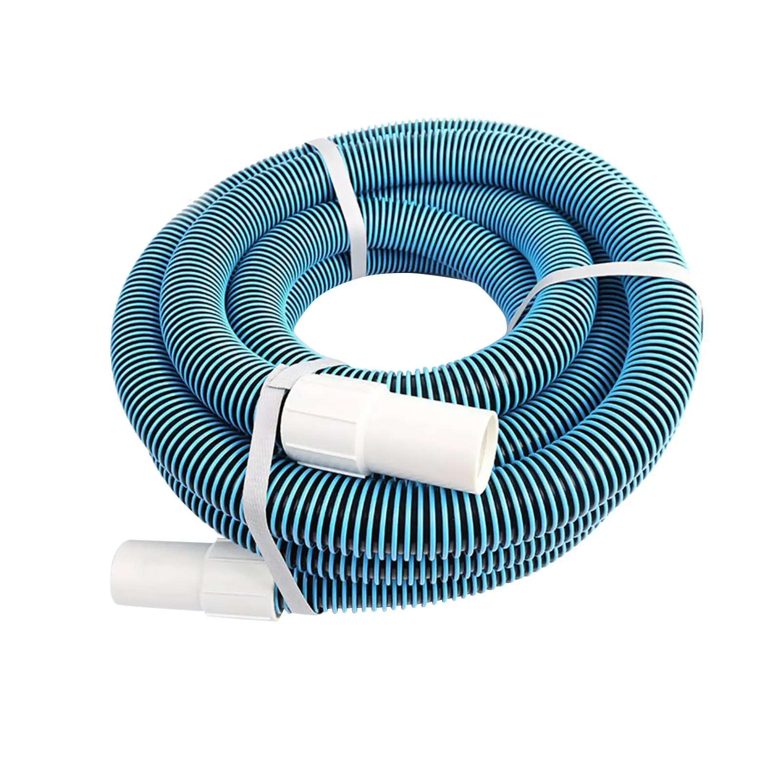Replacement Threaded Cuff for 1.5 Inch Pool Vacuum Hose End Connect to Skimmer Inlet Durable PVC White Pool Supply