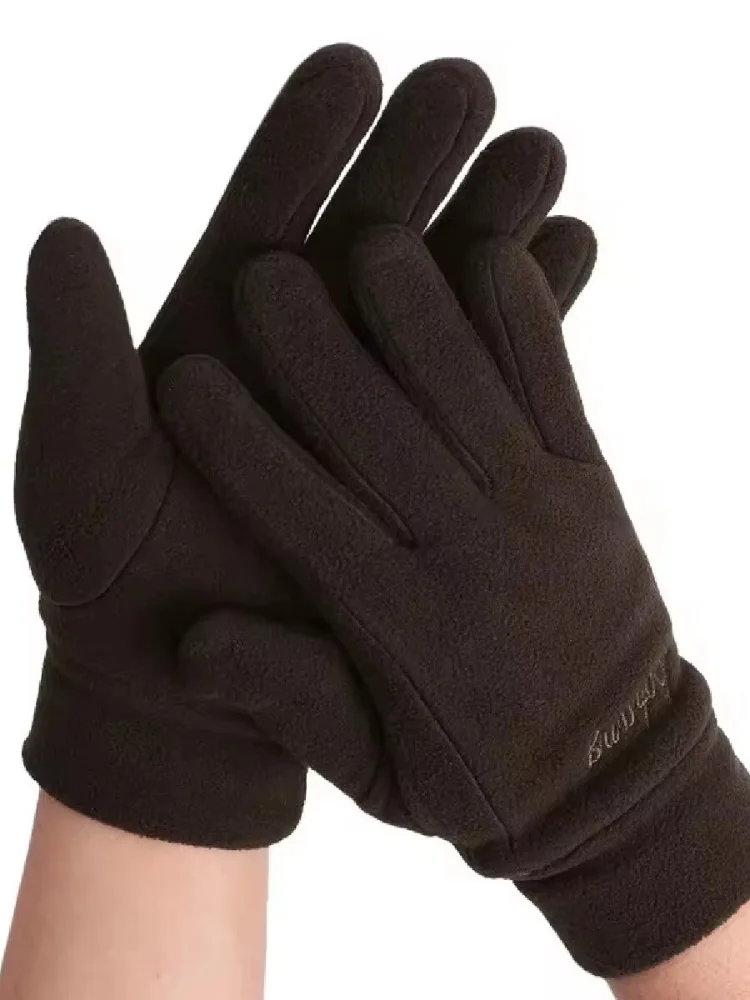 AliExpress 1 Pair Outdoor Polar Fleece Windproof Winter Cycling Gloves Bike Bicycle Sports Shockproof Warm Gloves Skiing Gloves