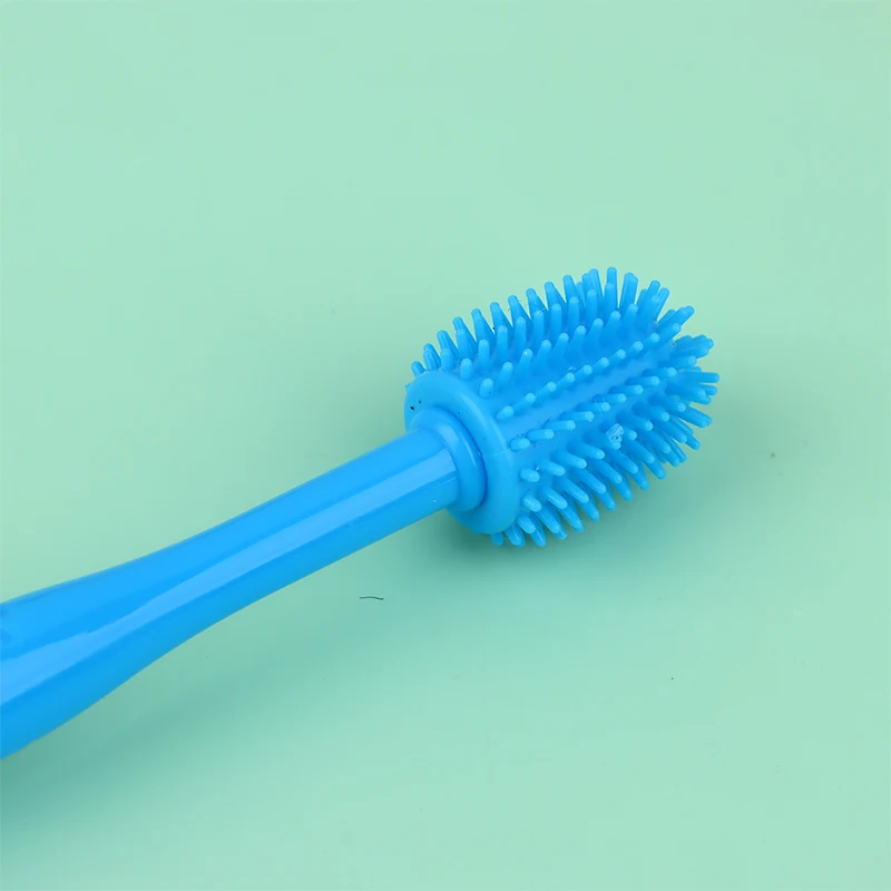 Pet Cat Toothbrush Super Soft Silicone Bristles Tooth Brush Oral Cleaning & Cat Face Blackhead Pets Cleaning Brush