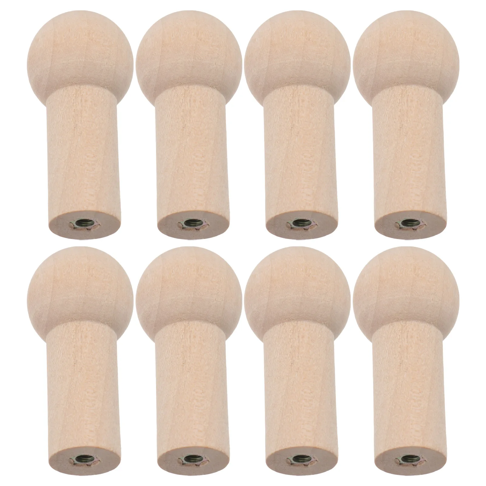 

8pcs Wooden Hooks Hangers Kit Rustic Pegs Clips Coat Racks Shape Screw Nut Selected Material Solid
