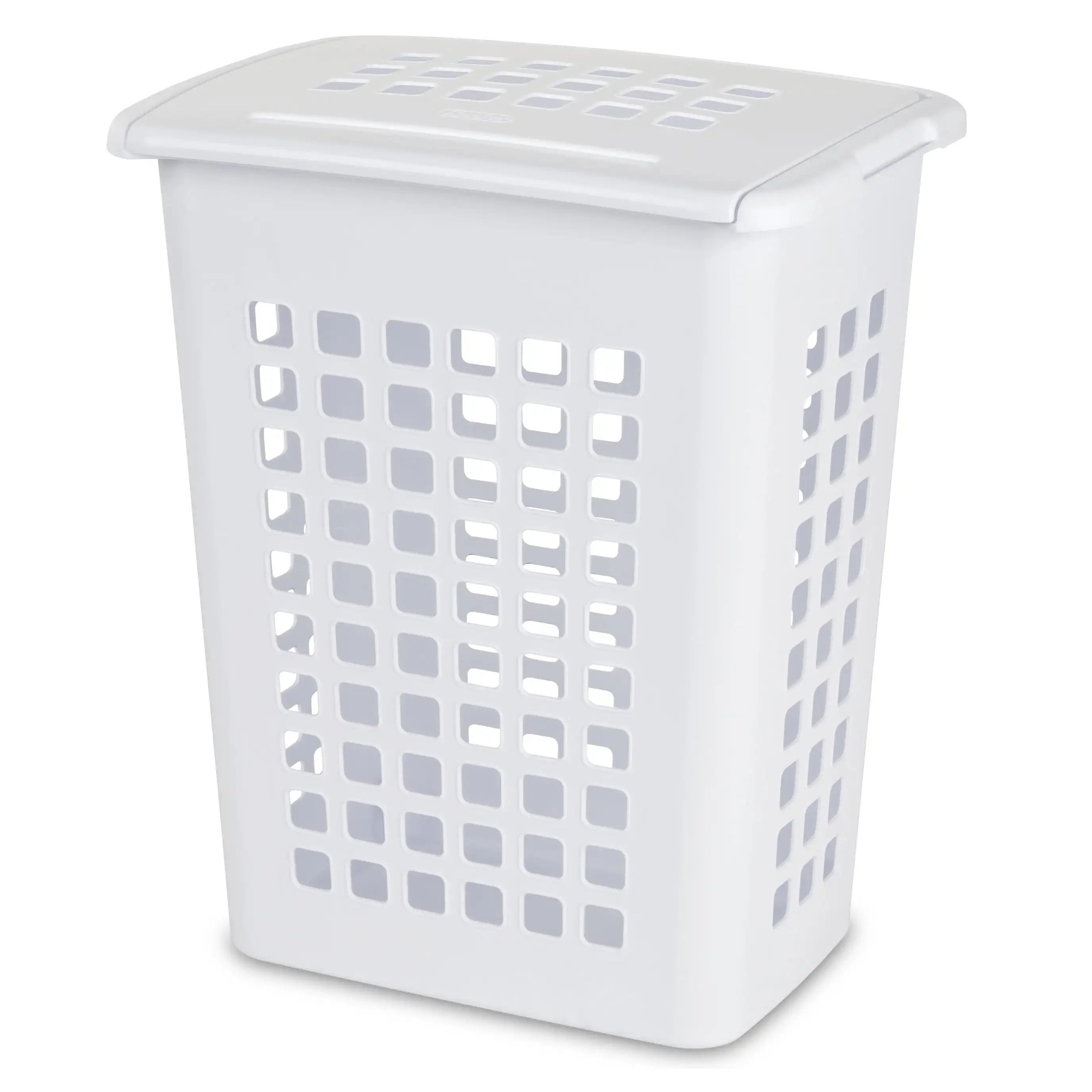 

NEW Rectangular LiftTop Laundry Hamper Plastic Adult, White, Set of 4