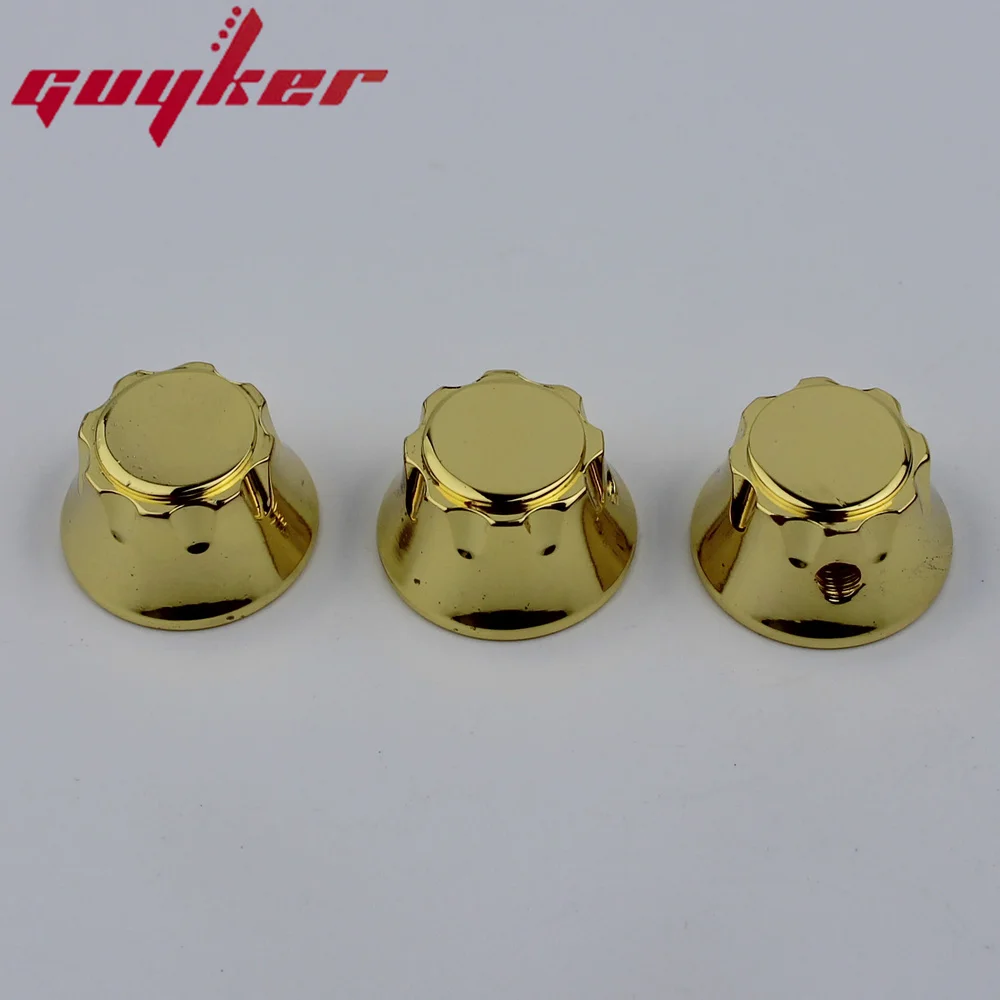 3PCS GUYKER Electric Guitar Bass Control Knobs Copper Butterfly style Three color options