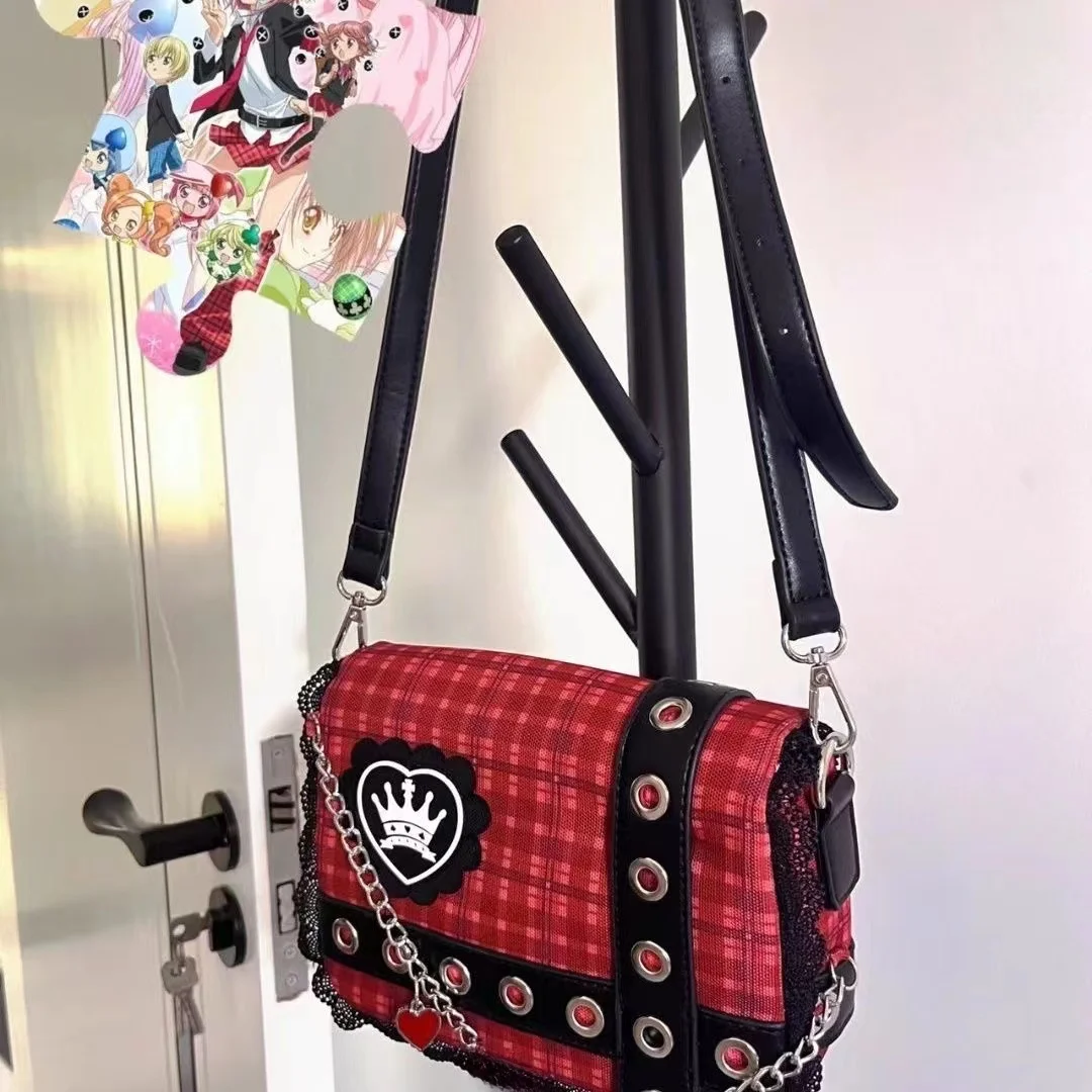 Cute Anime Guard Sweet Heart Yumeko Small Square Crossbody Chain Bag College Girl Single oulder Bag Cartoon Sle Tote Bag