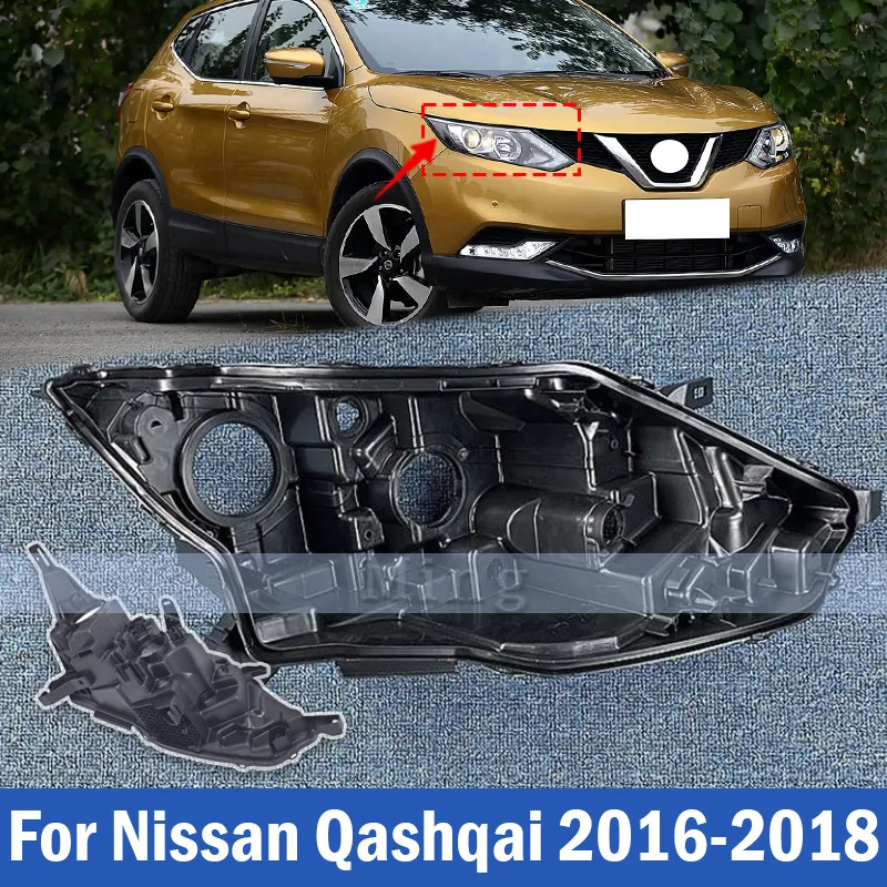Head Light Back Lid For Nissan Qashqai 2016-2018 Front Headlight Base Cover Head Lamp Rear Shell Headlamp Cap