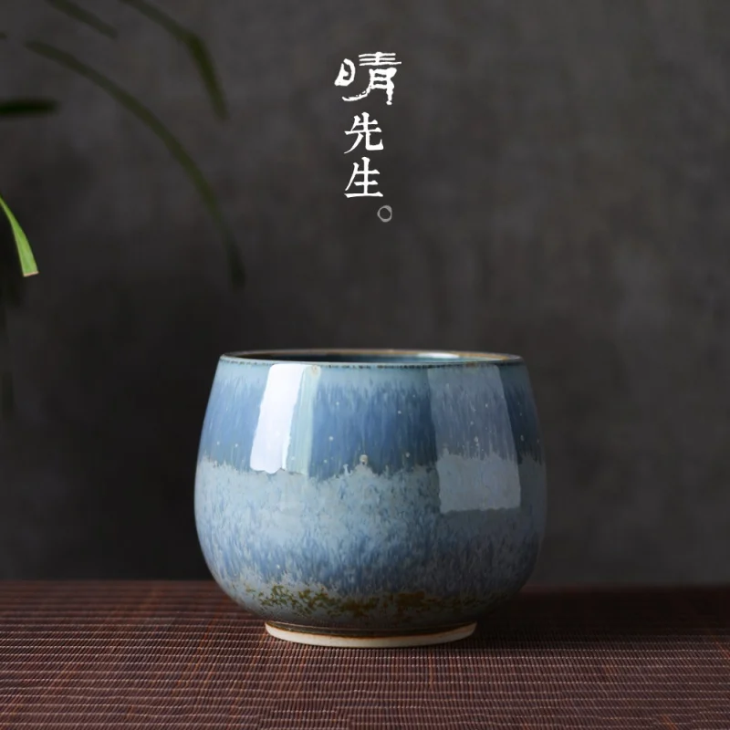 Large Tea Basin Hand Washed Coarse Ceramic Tea Basin Jianshui Slag Bucket Japanese Zen Style Retro Kung Fu Tea Ceremony Tea Uten