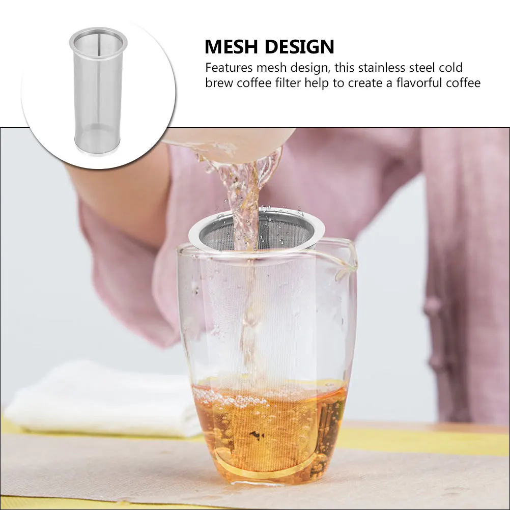 

Stainless Steel Coffee Filter Mesh Design Cold Brew Coffee Strainer Infuser Ice Tea Strainer for Mason Jar Jar Accessories