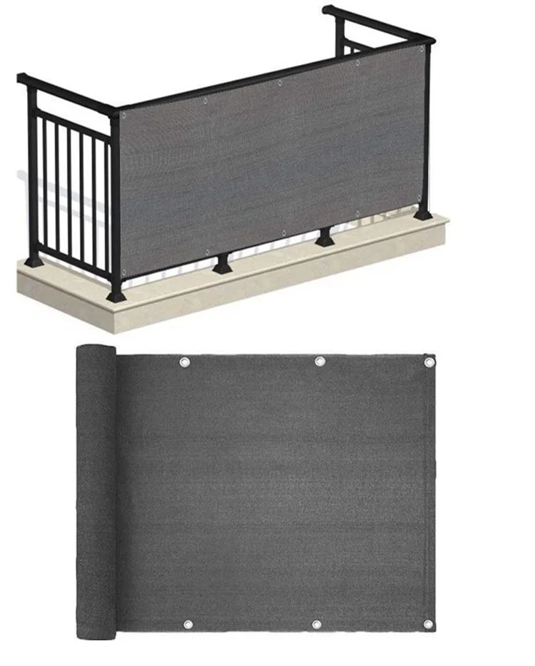 

Сетка из HDPE-полиэтилена серого цвета в рулонах для сада, затенения, защиты от солнца, для балконов и пергол