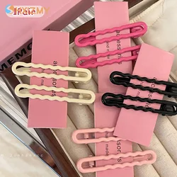 2Pcs/set Candy Color Metal Hollow Hair Clip Broken Hair Side Duckbill Bangs Y2k Hair Accessories