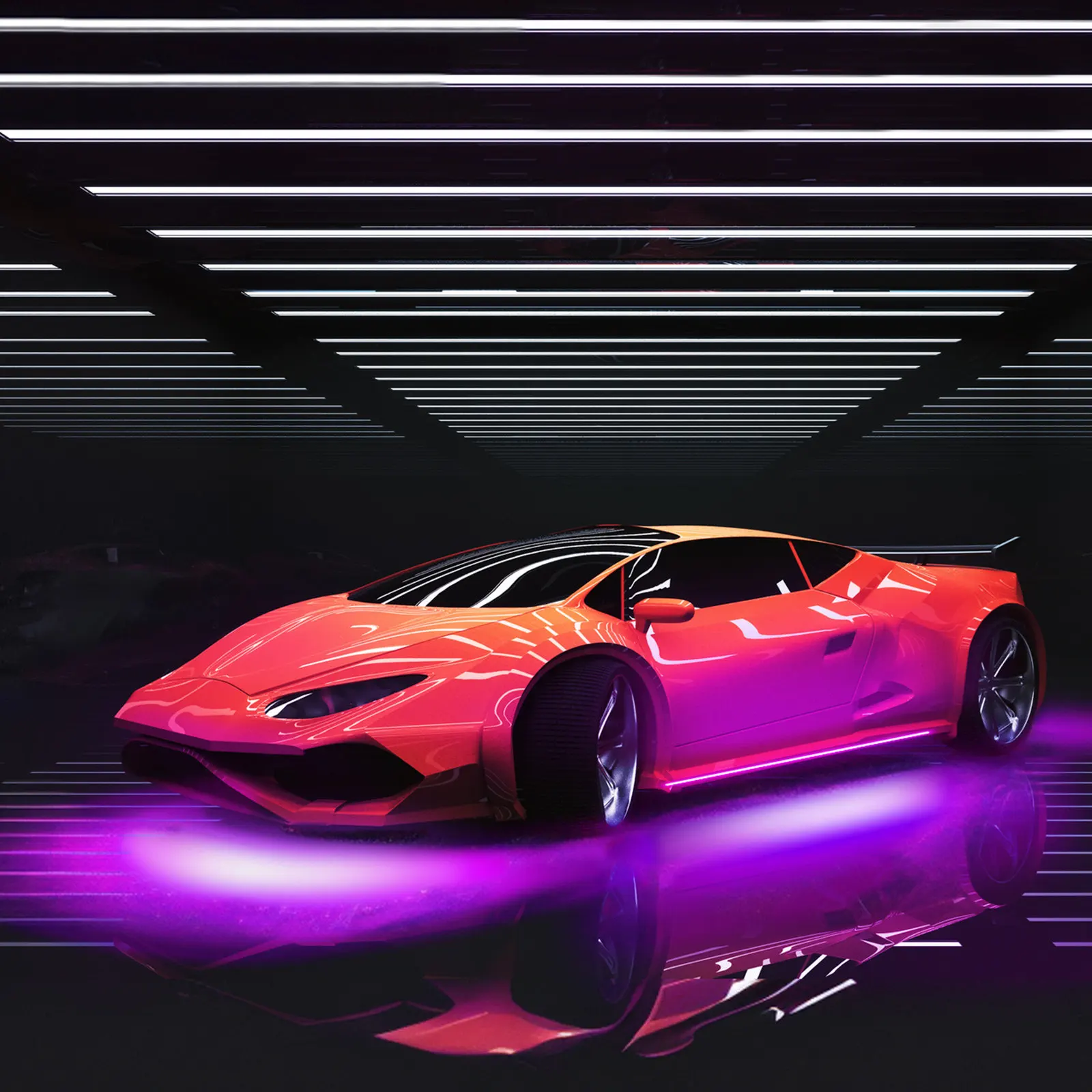 

1Set Car Bottom Multi Colors Remote Control Peel Stick Exterior LED Strip Lighting for Cars Trucks Car Underglow Kit