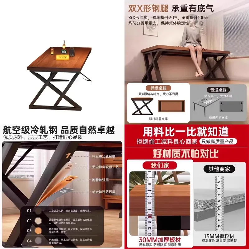 Industrial Style Square Dining Table for Commercial Restaurant Bar Cafe Fast Food BBQ Catering Special Use