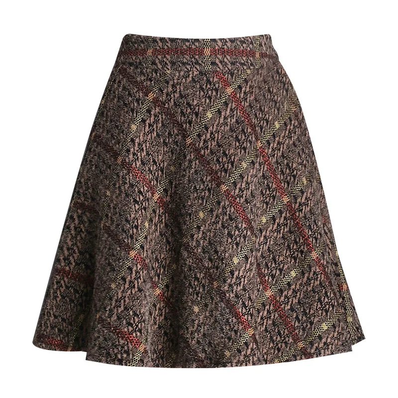 ZXRYXGS Western Style Plaid Fashionable A-line Skirt 2024 New Short High Waisted Temperament and Trend Women's Skirts