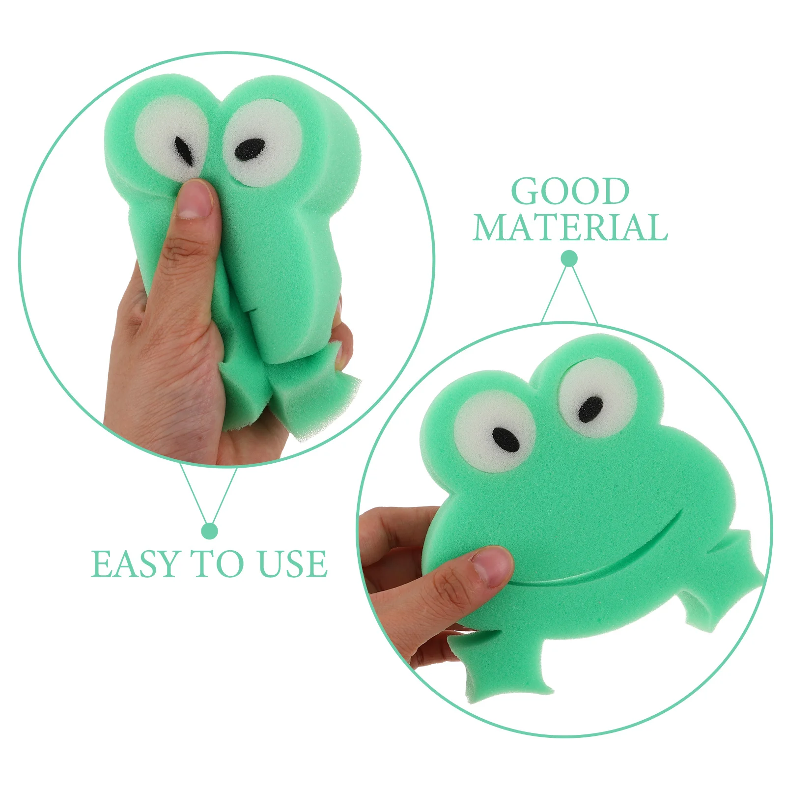 4Pcs Toddler Bath Sponge Baby Soft Gentle Exfoliating Shower Scrubber Creative Frog Shape Animal Bath Essential
