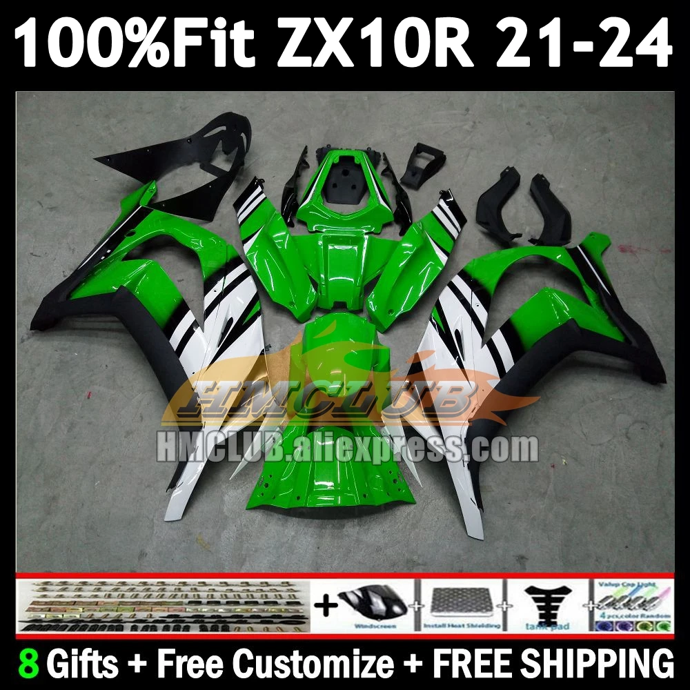 Injection Body For KAWASAKI NINJA lucky green ZX-10R ZX 10R 10 R 2021 2022 2023 2024 172No.68 ZX1000 ZX10R 21 22 23 24 Fairing