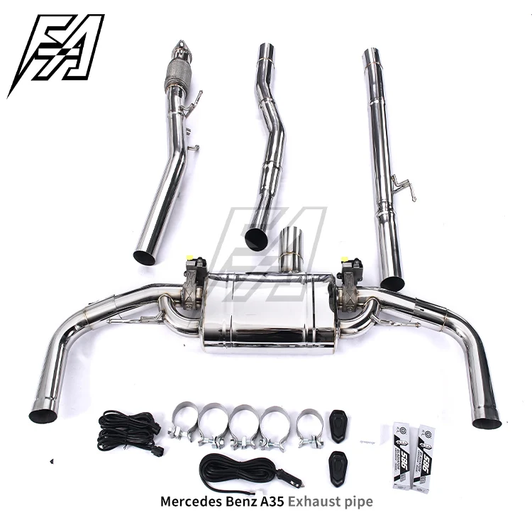For   A35/A45 2.0T 2020Tuned Exhaust System Sport High Performance CatBack Exhaust Pipe Electronic Valve Muffler Exhaust