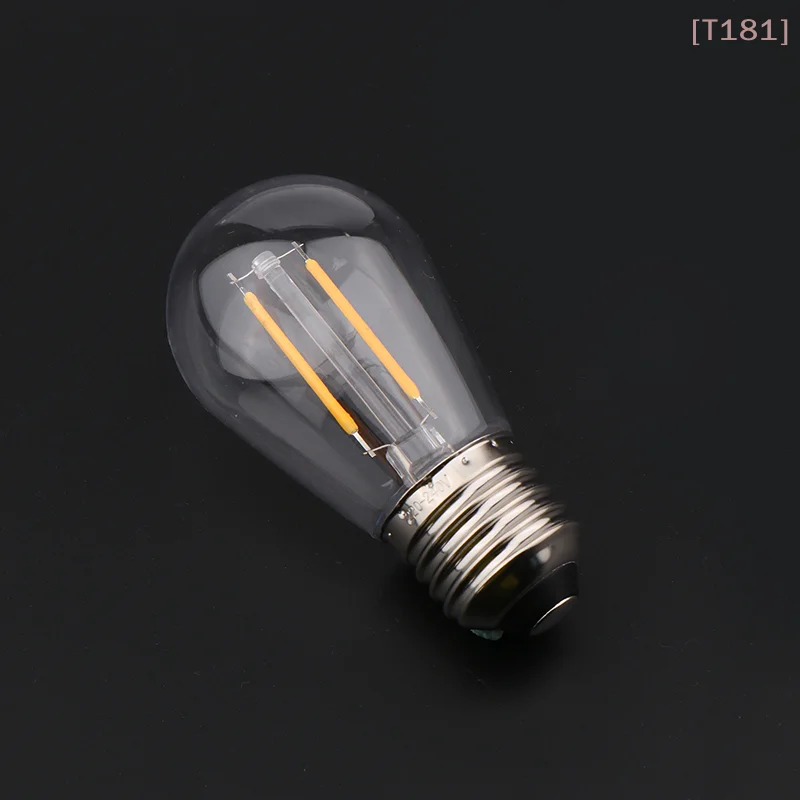 [E] S14 Plastics Led Bulb E27/E26 3V 120V Warm White 2W 1W Shatterproof Lamp Bulbs For String Light Christmas Decoration