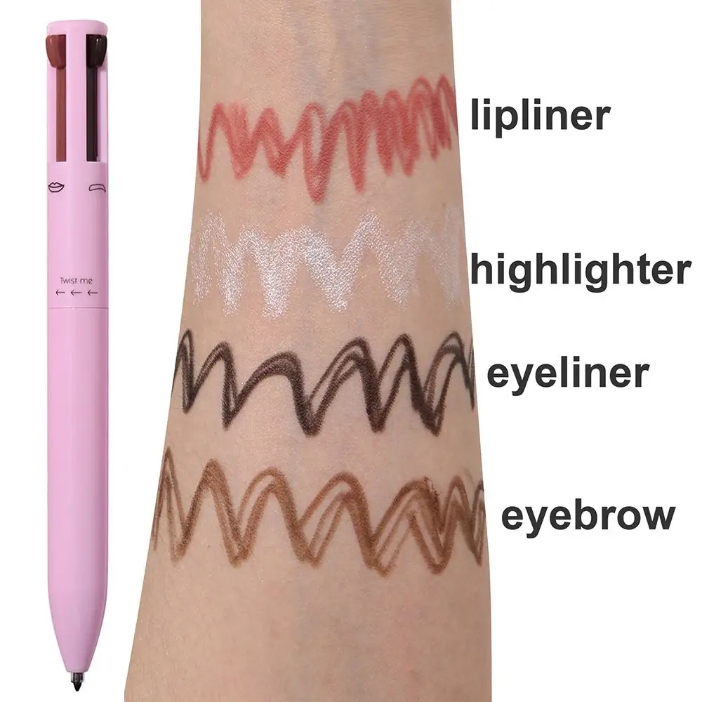 Waterproof Cosmetics Multi-effect Lying Silkworm Pen Lip Liner Pen 4 In 1 Eyeliner Eyebrow Enhancers