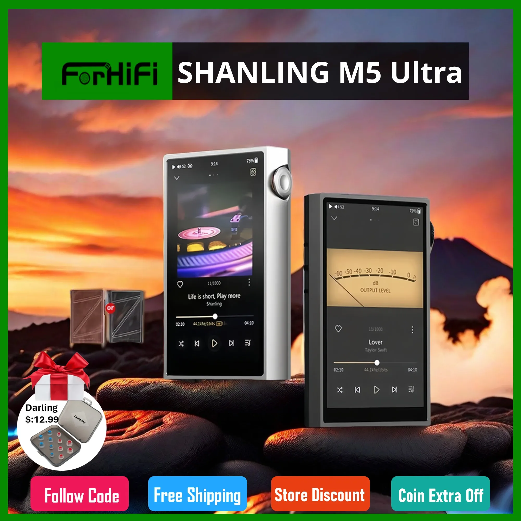 

Портативный музыкальный проигрыватель SHANLING M5 Ultra с высоким разрешением, MP3 AK4191EQ AK4499EX чипы Bluetooth 5,2 LDAC PCM768 DSD512