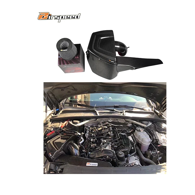 

Airspeed Original Design Style 100% Dry Carbon Fiber Cold Air Intake System For AUDI A4 A5 B9 1.8T 2.0T High Power