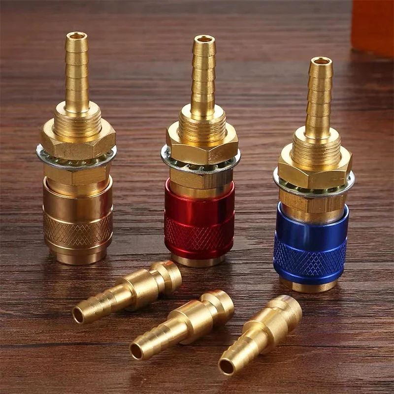 Cooled Gas Adapter Connector Clamp Welding Machine Quick Fitting Female Male Water MIG TIG Welding Torch Tools Welder