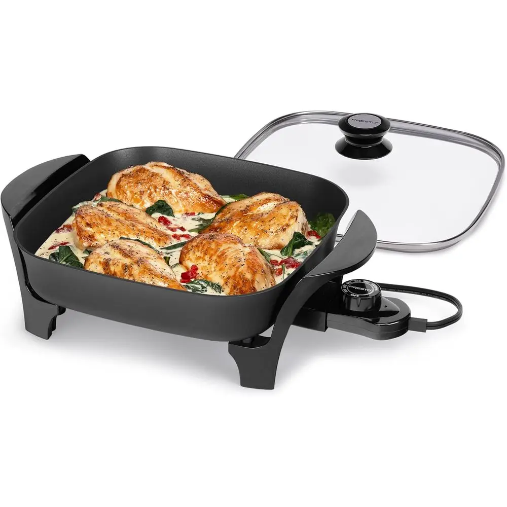 

11 Inch Electric Skillet with Glass Lid